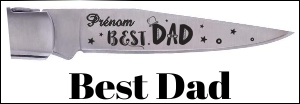 Couteau gravé - dessin Best Dad